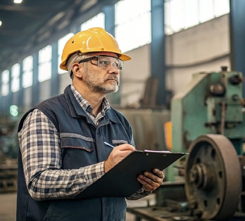 Ingeniero aplicando recubrimientos industriales